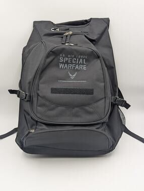 U.S. Air Force Special Warfare Black Backpack Large Tactical Travel Gym Bag
